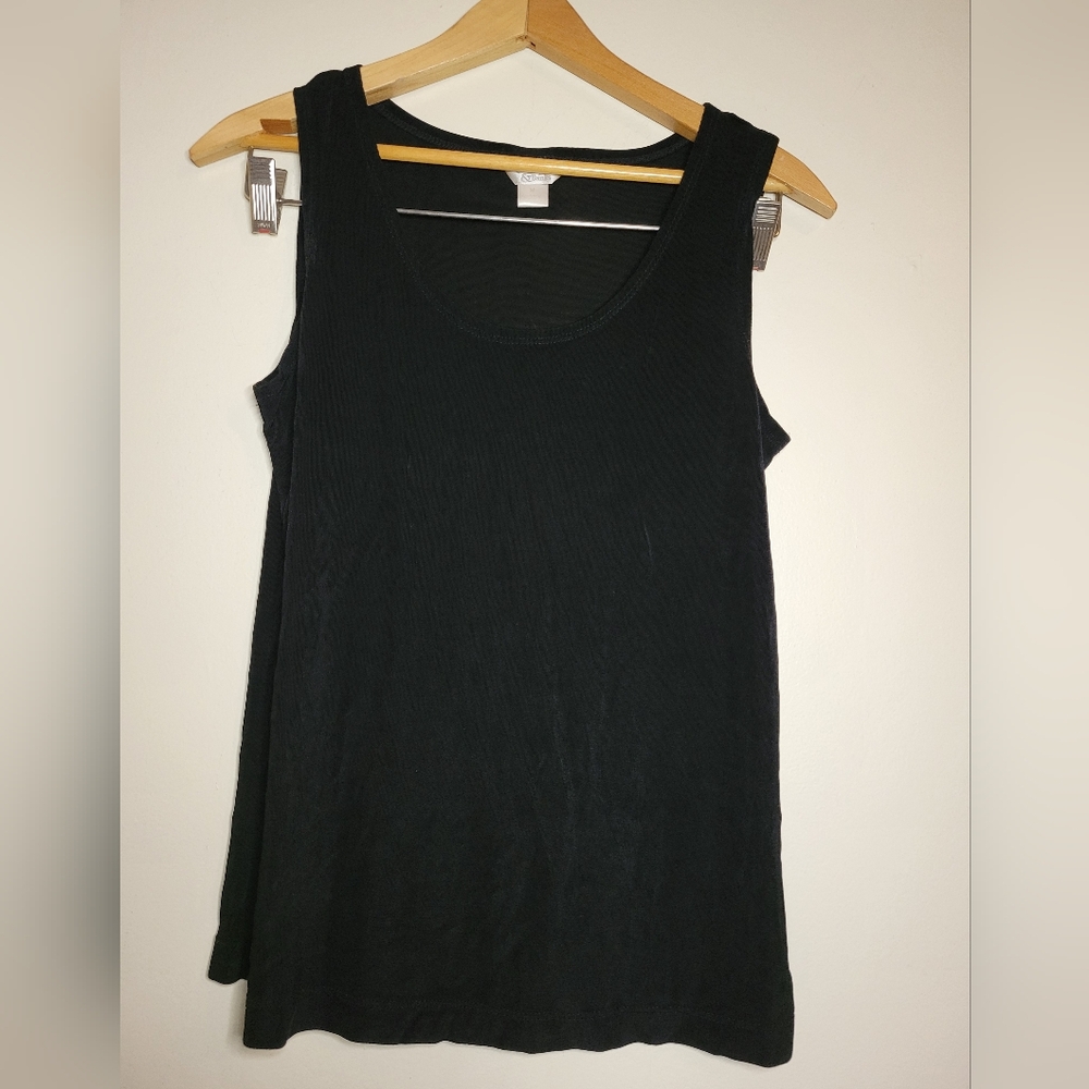 Christopher & banks stretchy black tank top, m